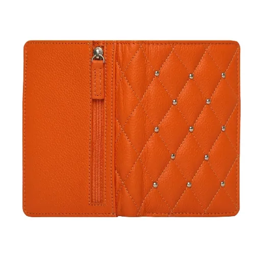 Okayama Quilted Orange Purse - Image 4