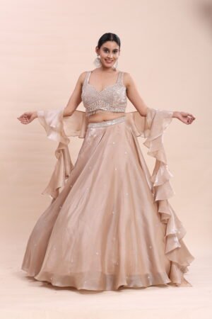 Ivory Ruffle Bridal Dream Lehenga