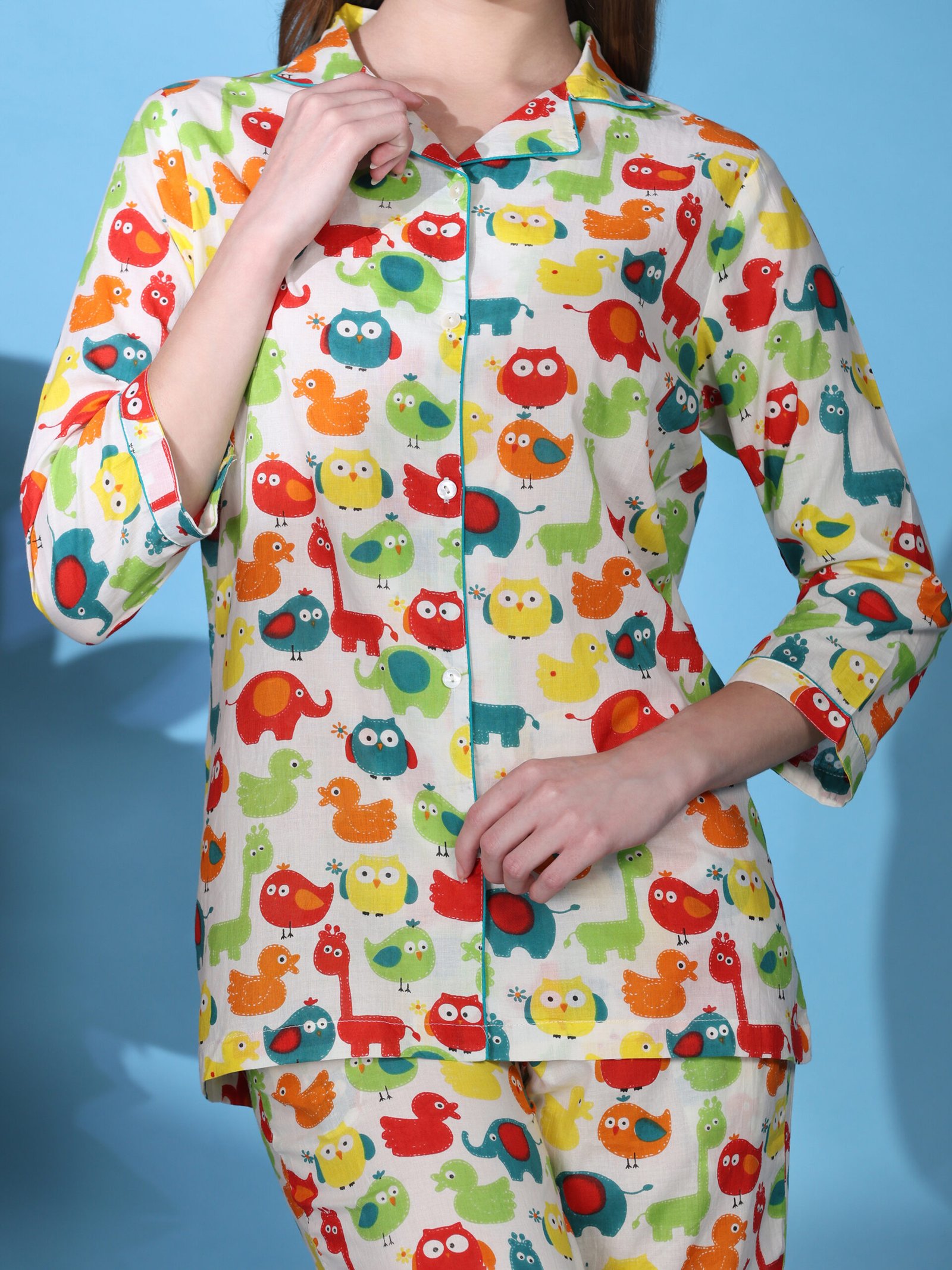 Printed Cotton Co-ord Set – Multi Colour - Image 8