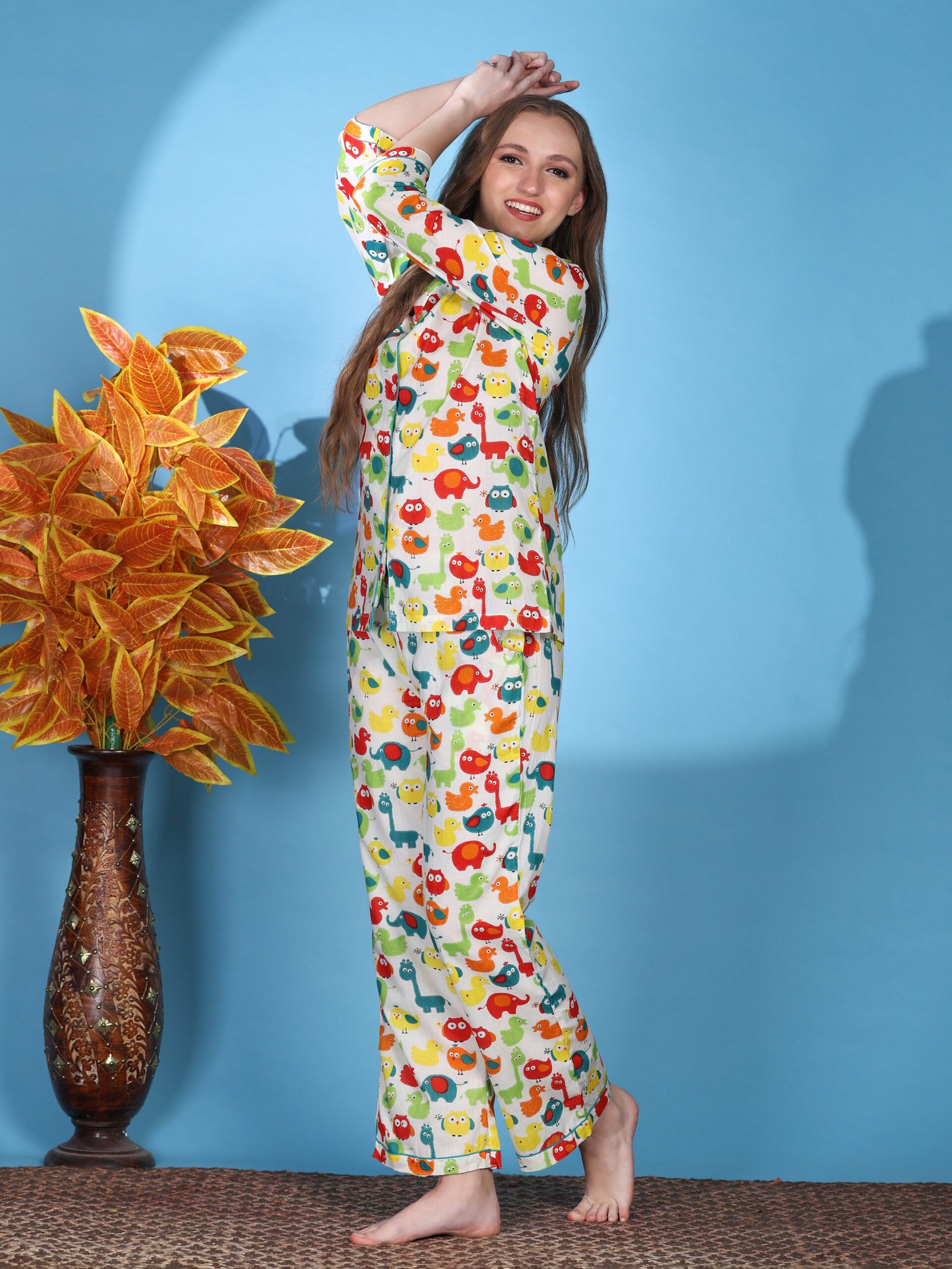 Printed Cotton Co-ord Set – Multi Colour - Image 6