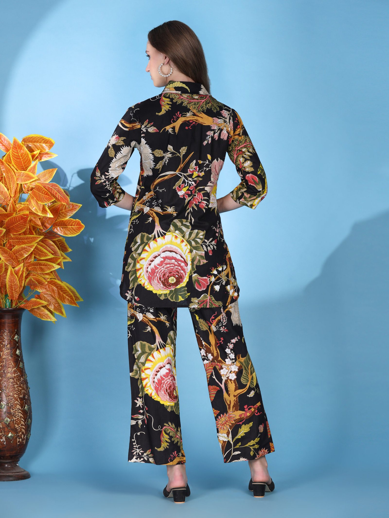 Printed Cotton Co-ord Set – Multi Colour - Image 2