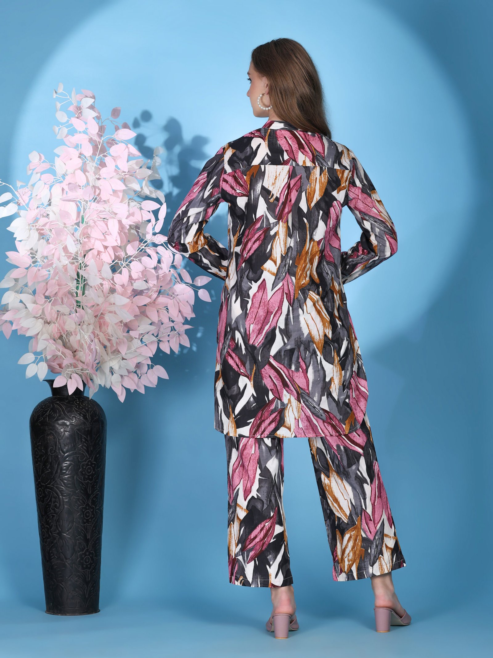 Printed Cotton Co-ord Set – Multi Colour - Image 3