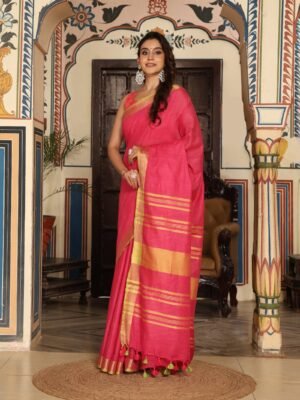 SOLID Saree - PEACH
