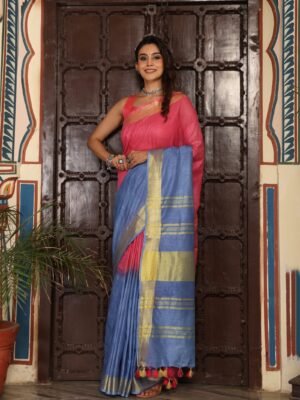 SOLID Saree - PINK