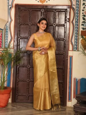 JACQUARD Saree - GOLDEN