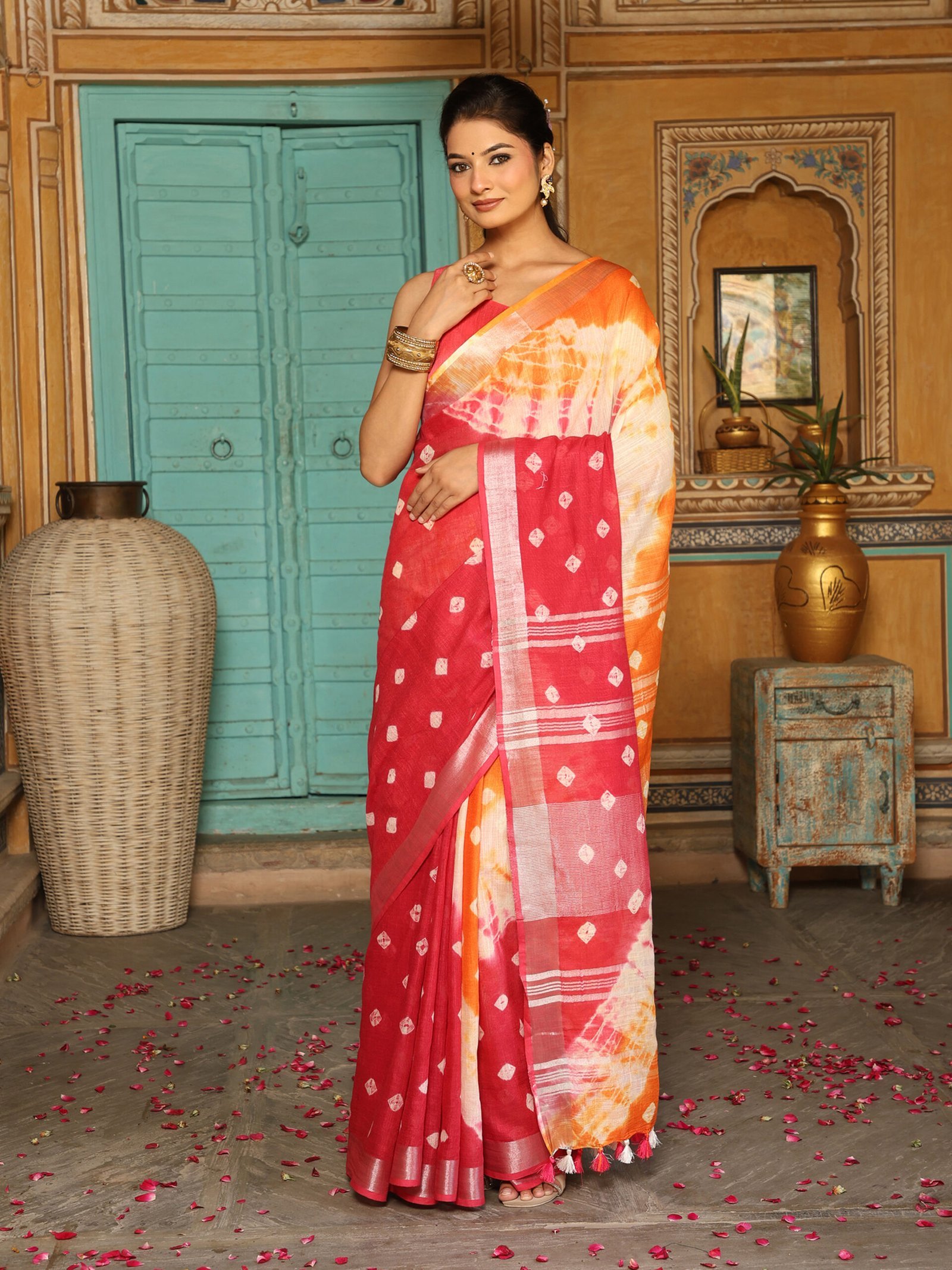 SIBORI Saree - PINK - Image 7