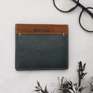 Aaron Green Tan Bi Fold Wallet