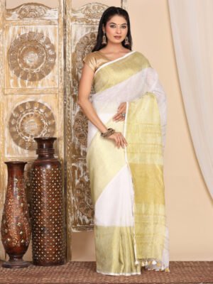 Pure White Linen Fabric