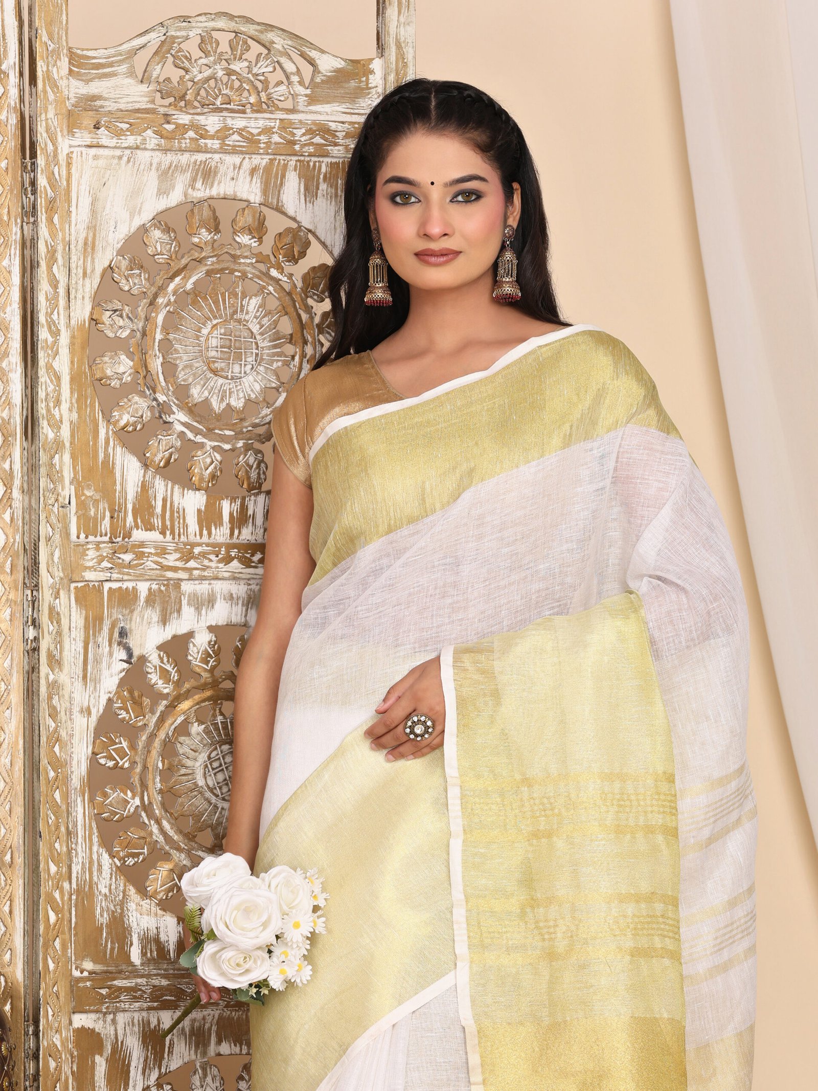 Pure White Linen Fabric - Image 9