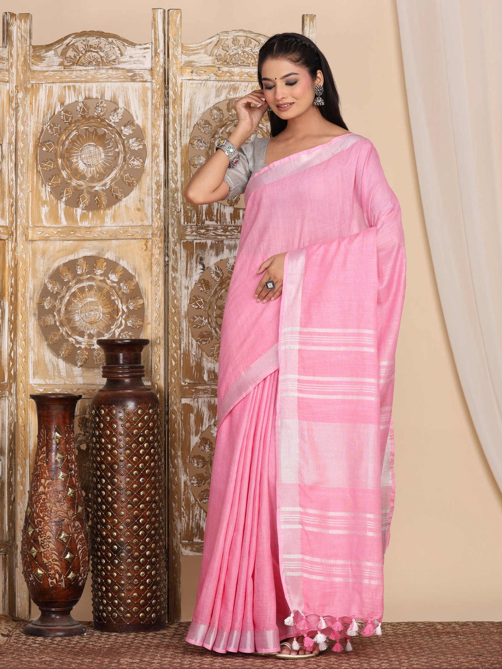 Solid Linen Cotton Fabric - Image 3