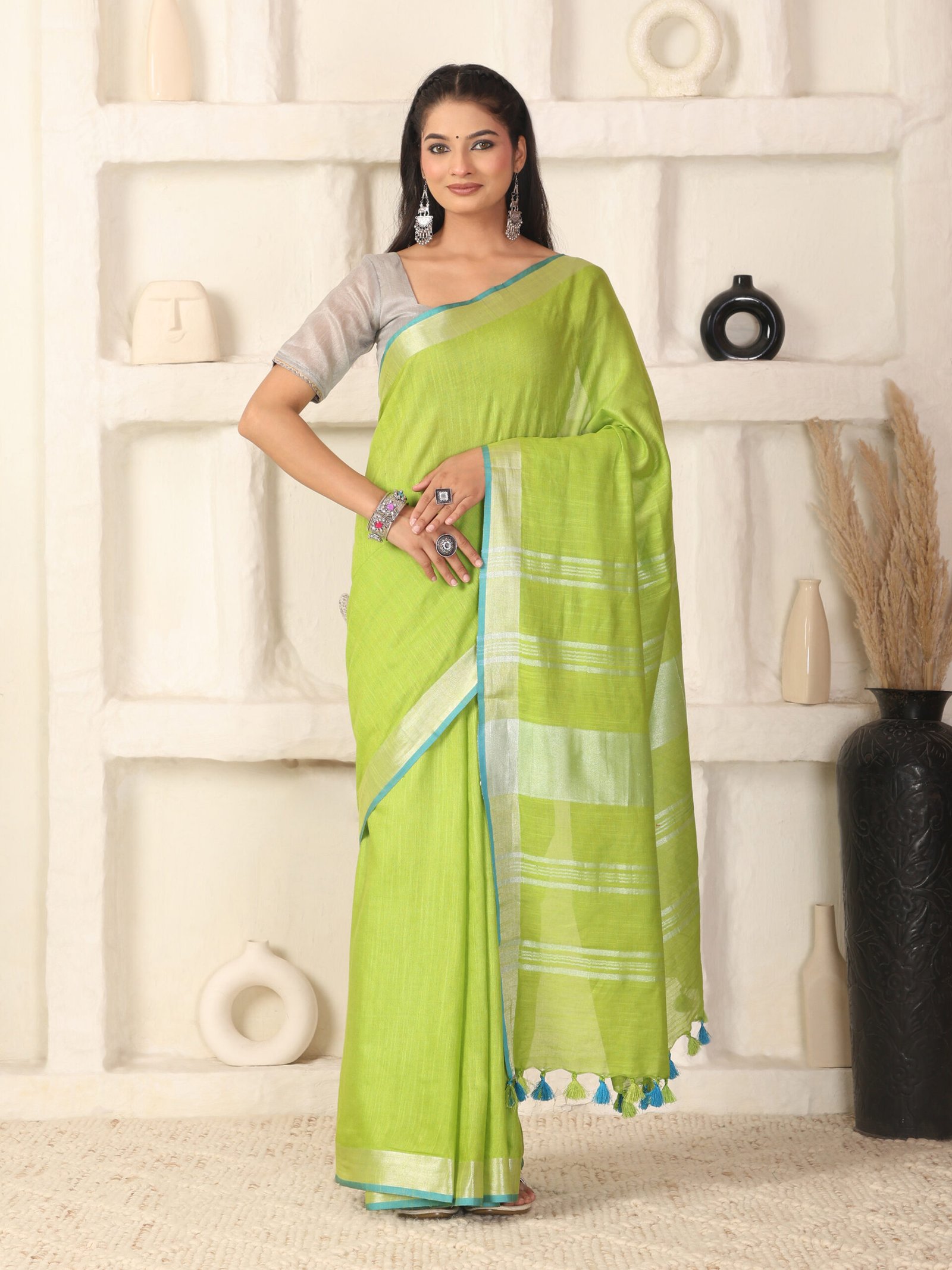 Solid Linen Cotton Fabric - Image 2