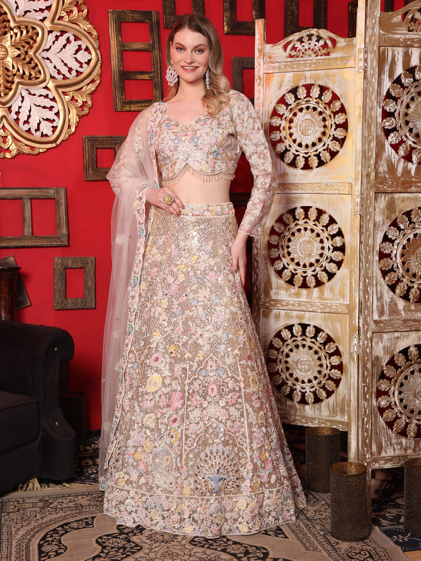 Ivory Blossom Enchanted Bridal Lehenga