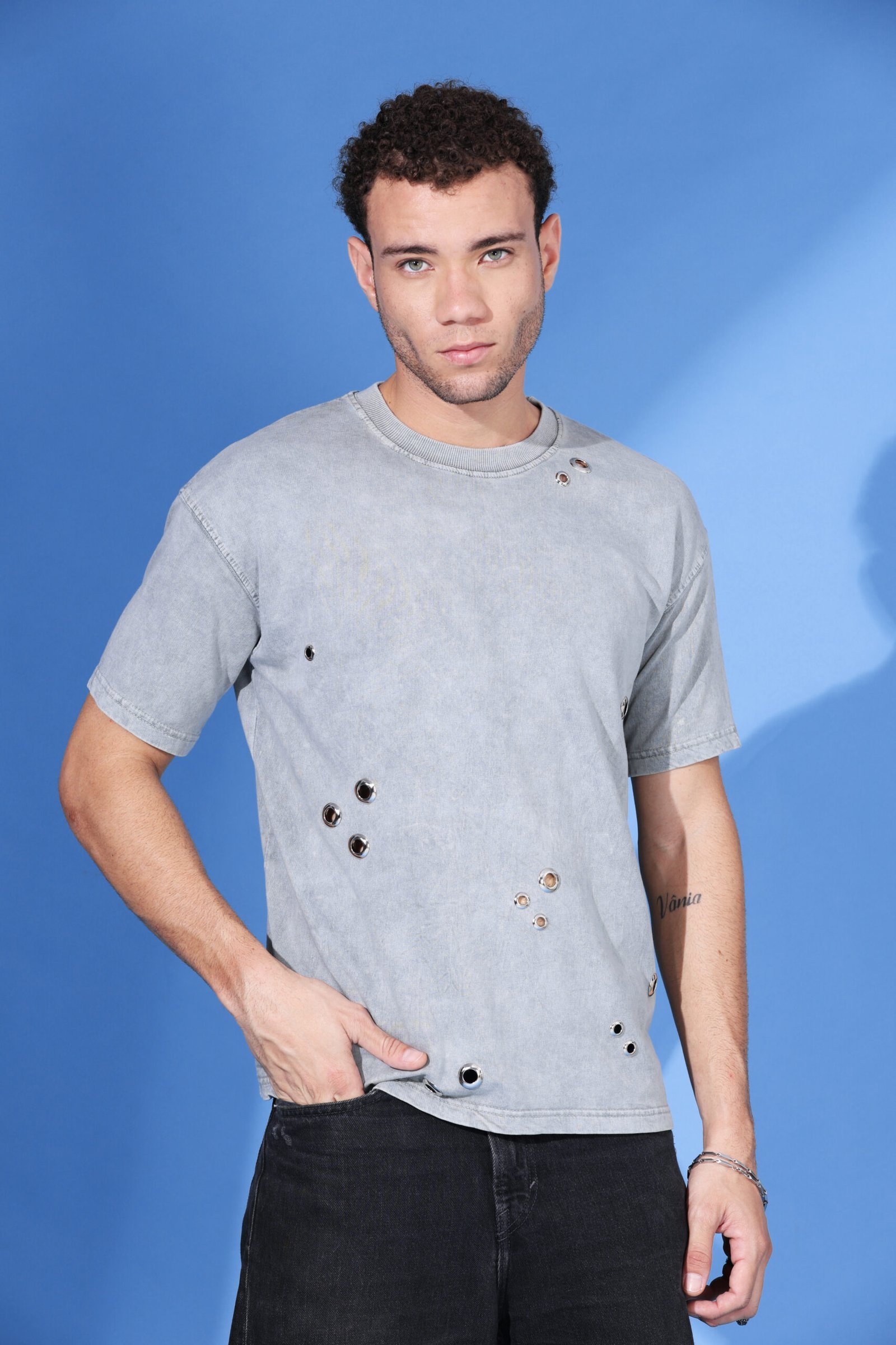 Wash Out Eyelet T shirt