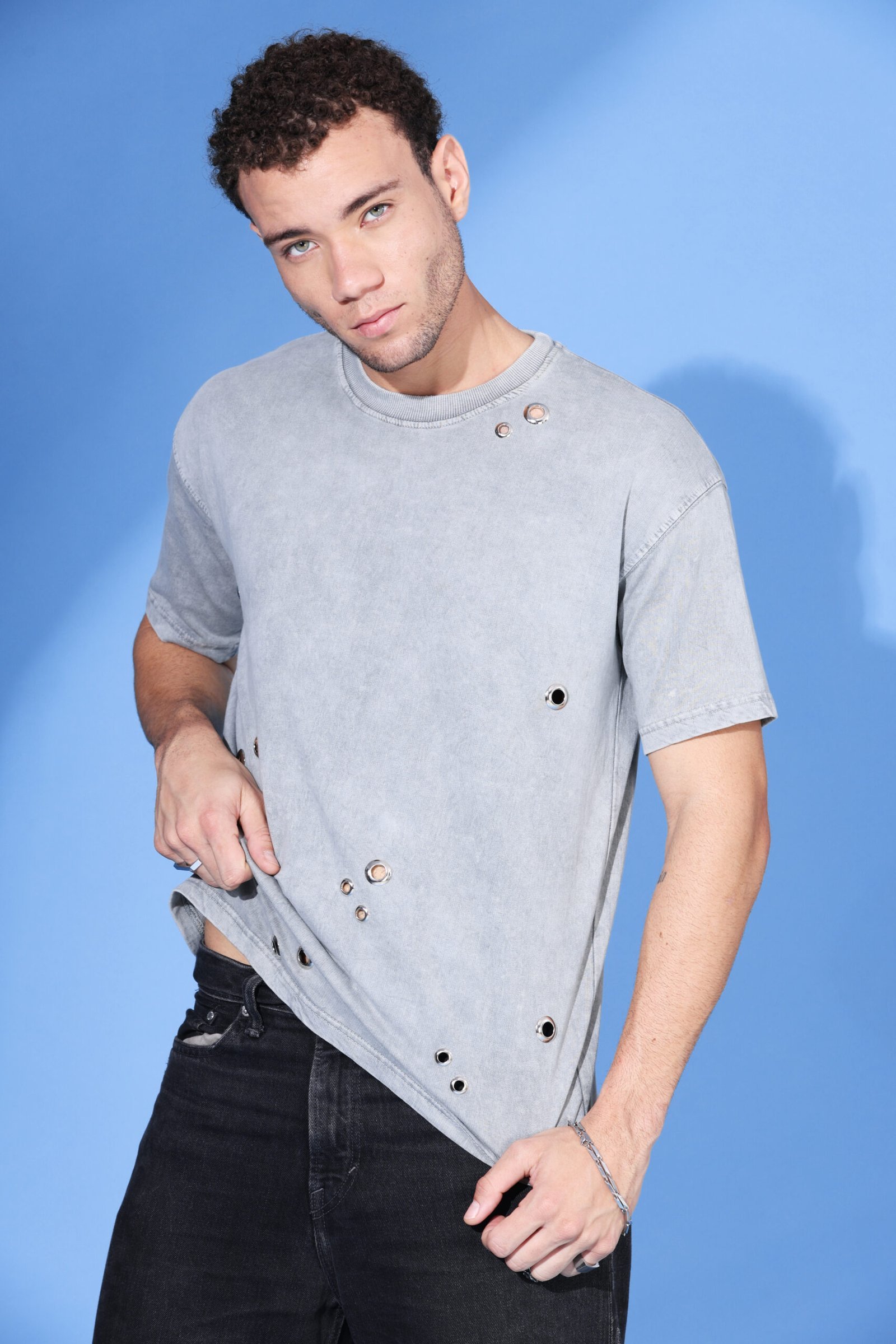 Wash Out Eyelet T shirt - Image 3