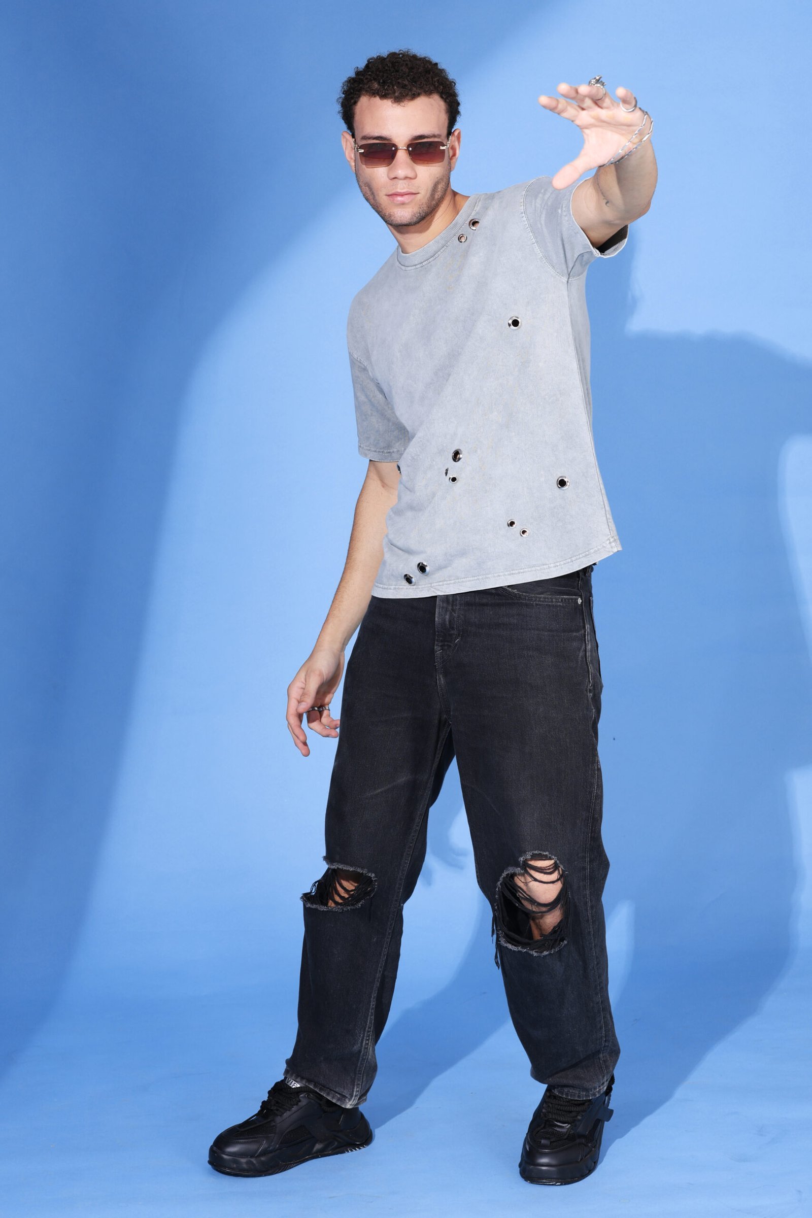 Wash Out Eyelet T shirt - Image 2