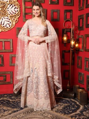 Blush Serenity Embroidered Bridal Lehenga