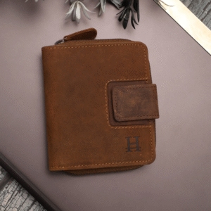 Tan and Brown Bi Fold Wallet