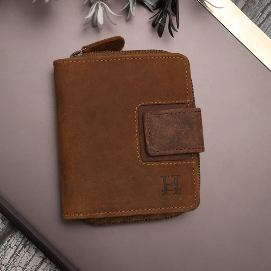 Tan and Brown Bi Fold Wallet