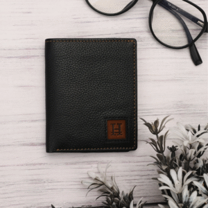 Black Bi Fold Business Cards Wallet
