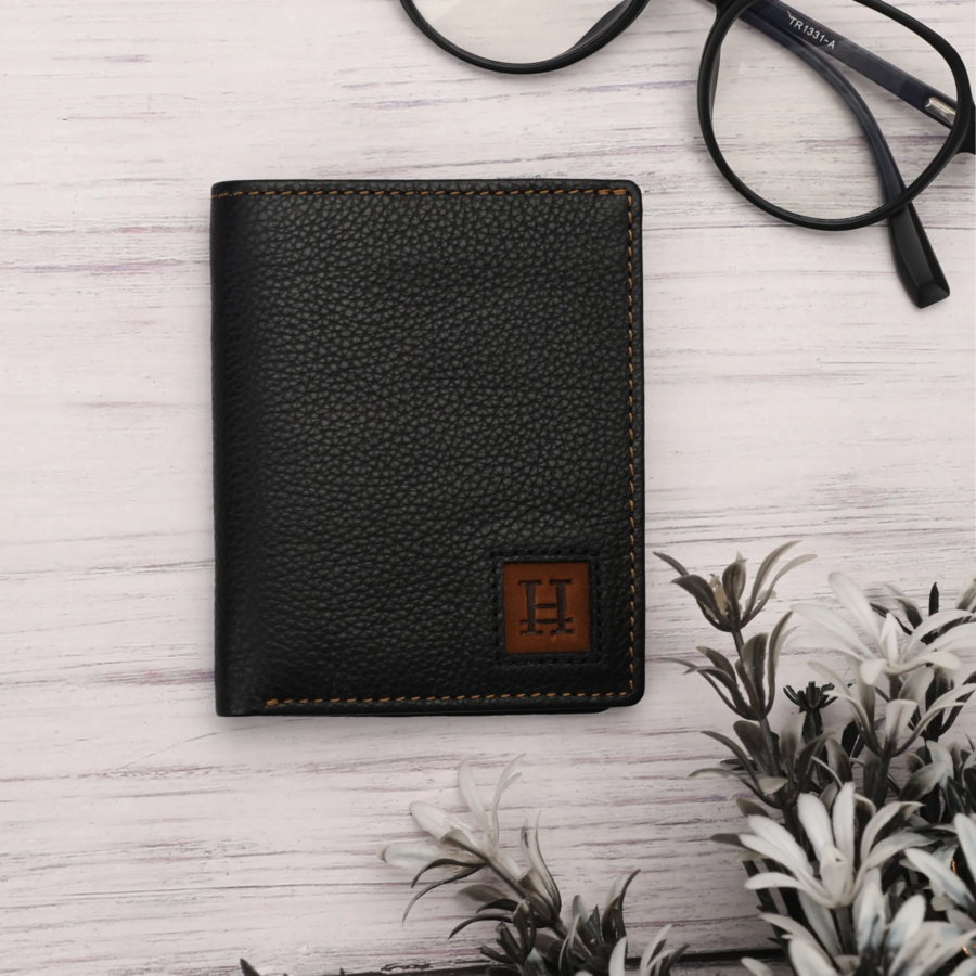 Black Bi Fold Business Cards Wallet