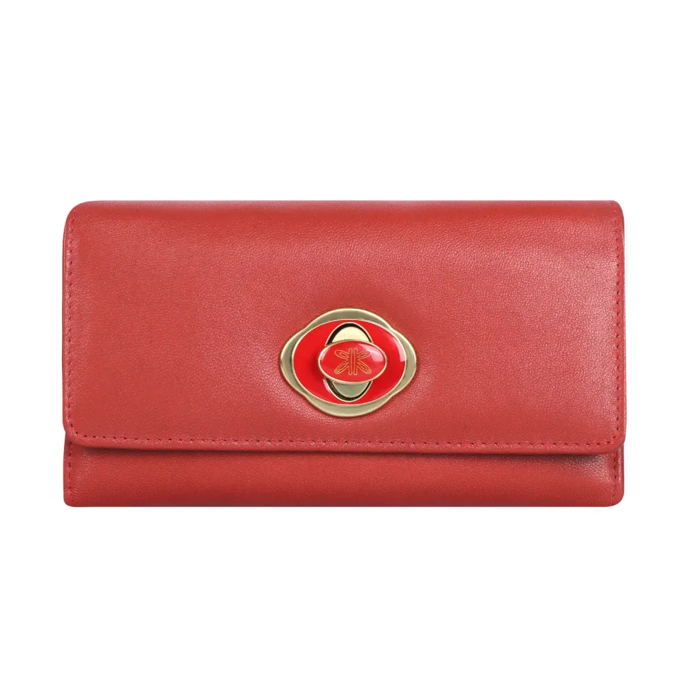 Tomato Red Flap Purse - Image 2