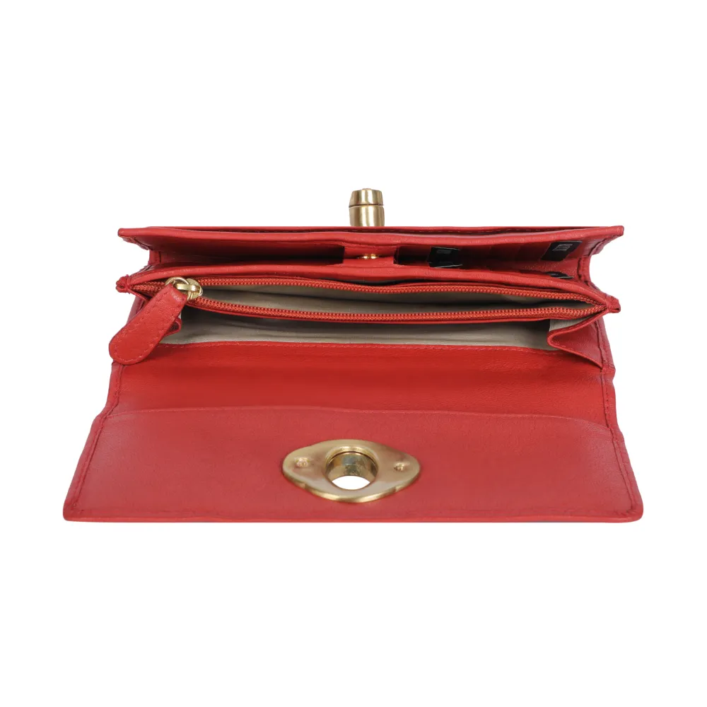 Tomato Red Flap Purse - Image 4