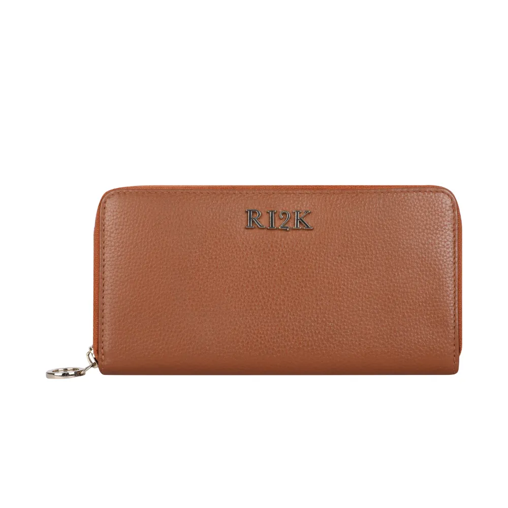 Tan Zip Around Purse - Image 2