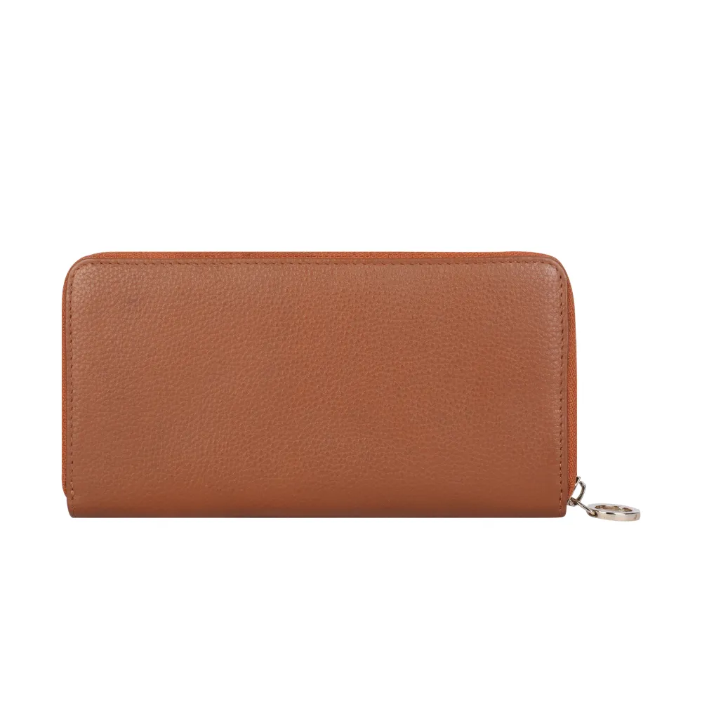 Tan Zip Around Purse - Image 4
