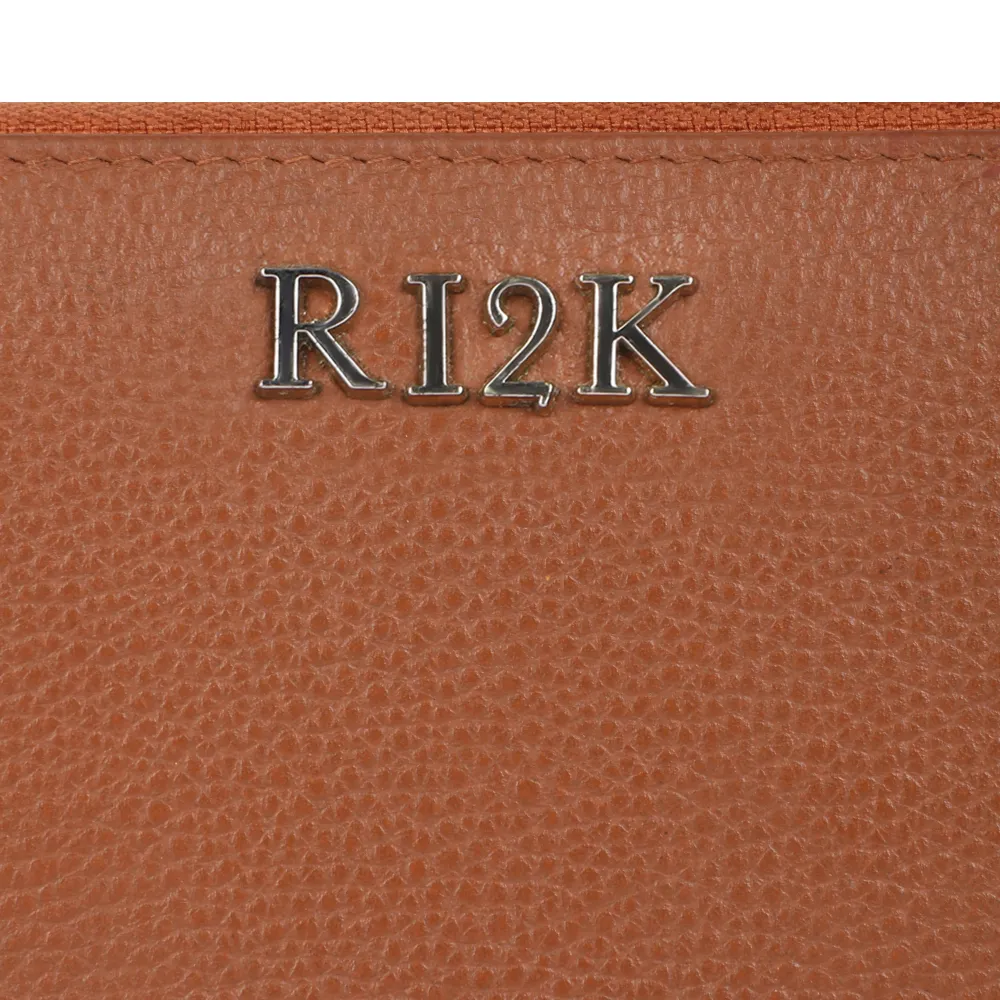 Tan Zip Around Purse - Image 5