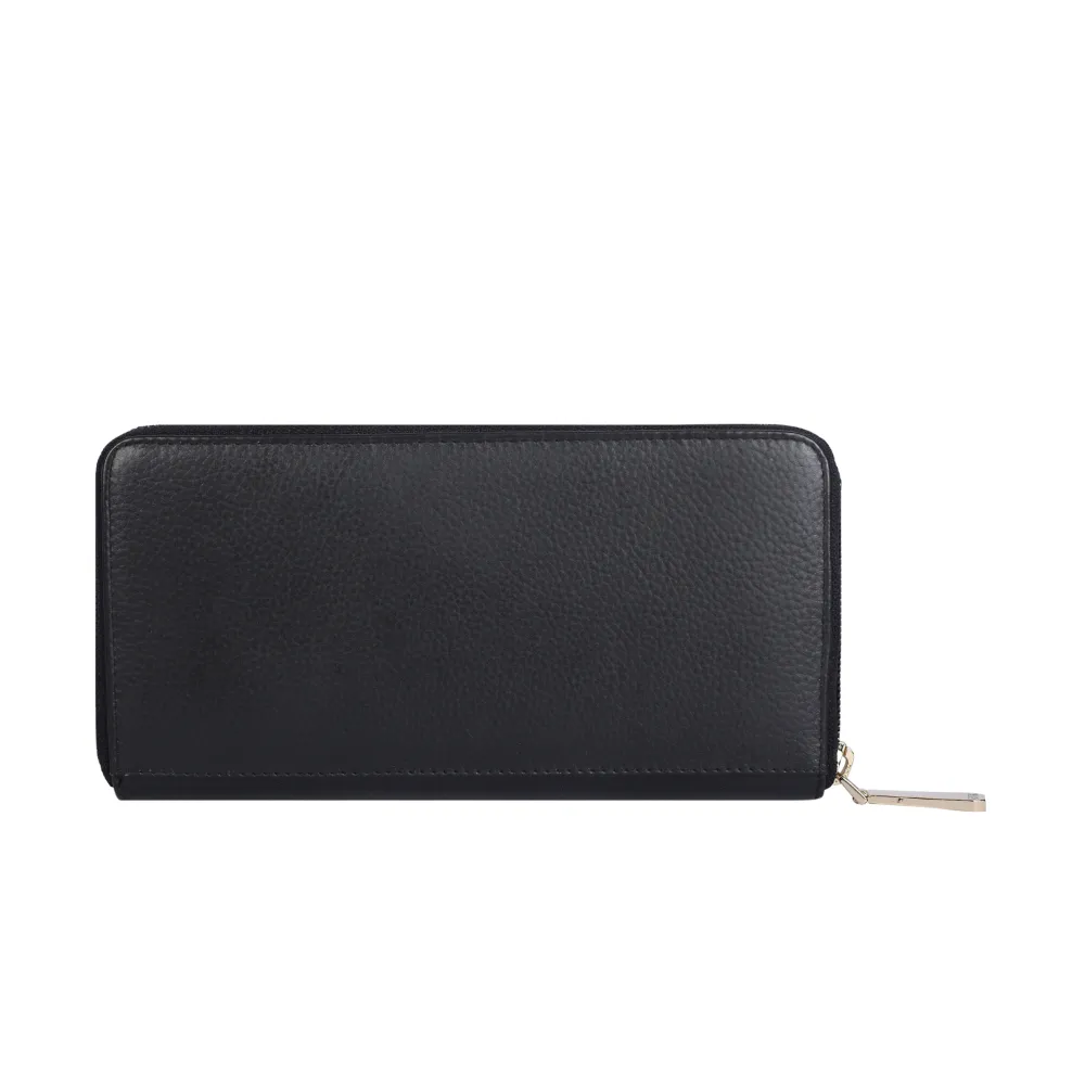 Black With Butterfly Logo Zip Around Purse - Image 4