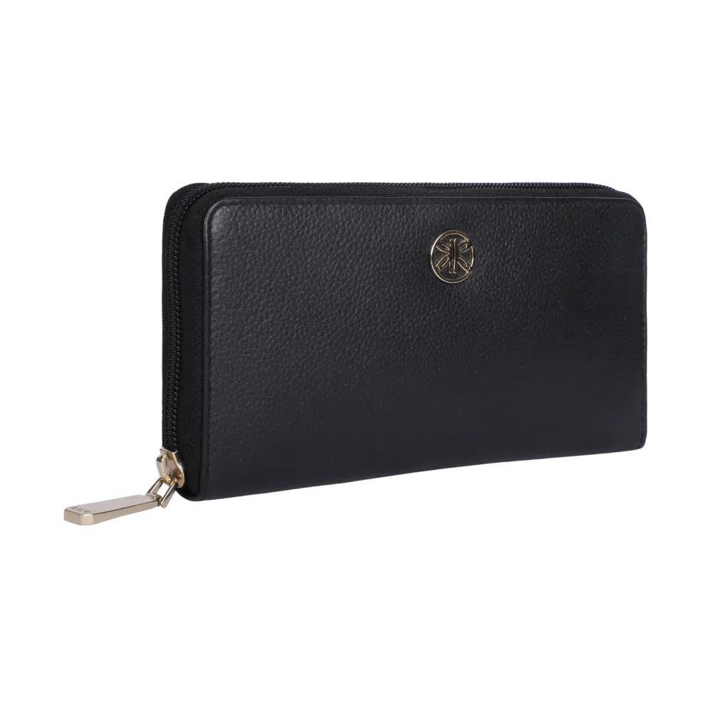 Black With Butterfly Logo Zip Around Purse - Image 6