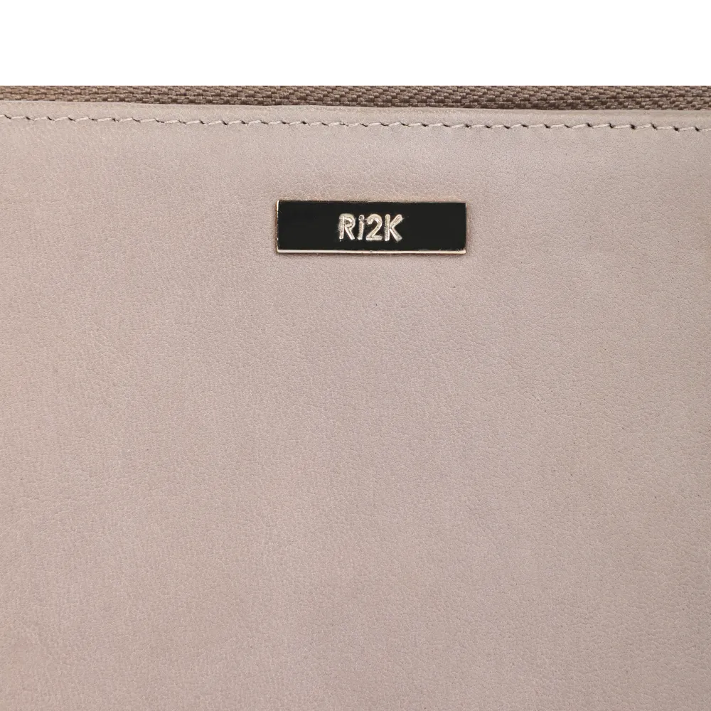 Taupe Zip Around Purse - Image 6
