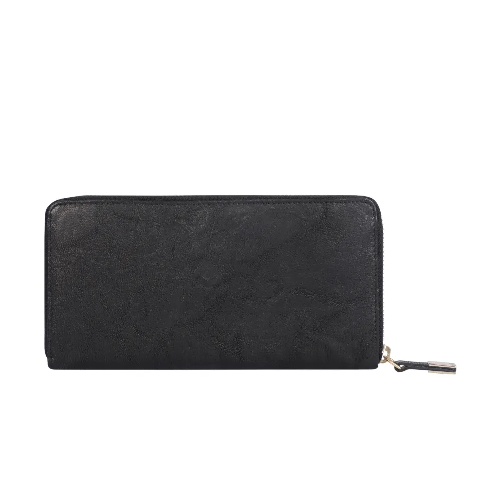 Black Leather Zip Purse - Image 4