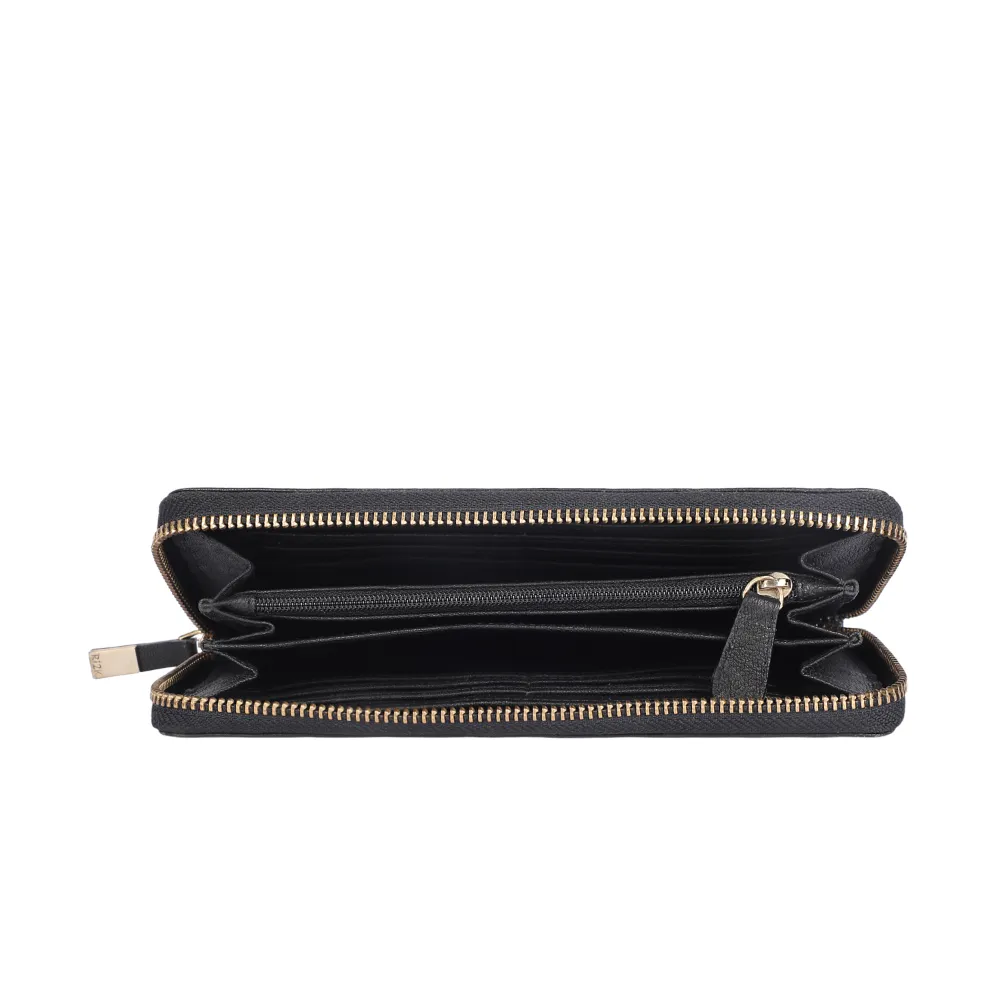 Black Leather Zip Purse - Image 3