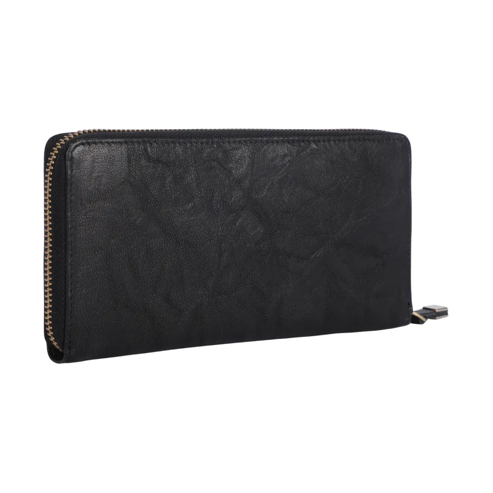 Black Leather Zip Purse - Image 5