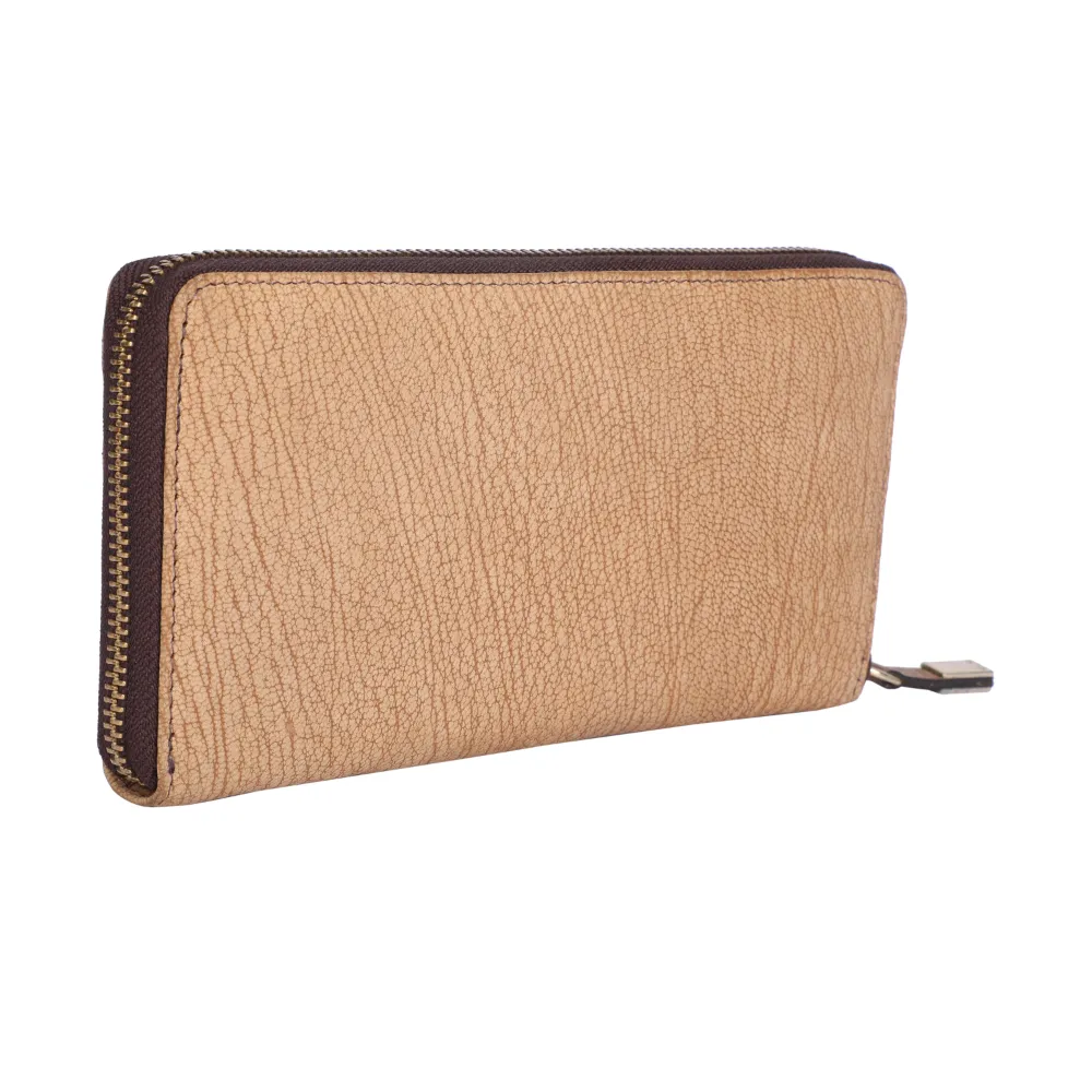 Light Tan Leather Zip Purse - Image 5
