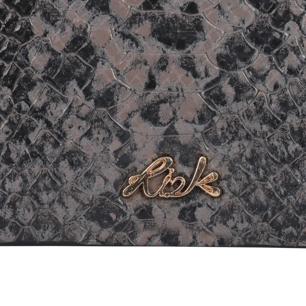 Grey and Black Hand Held Purse - Image 6