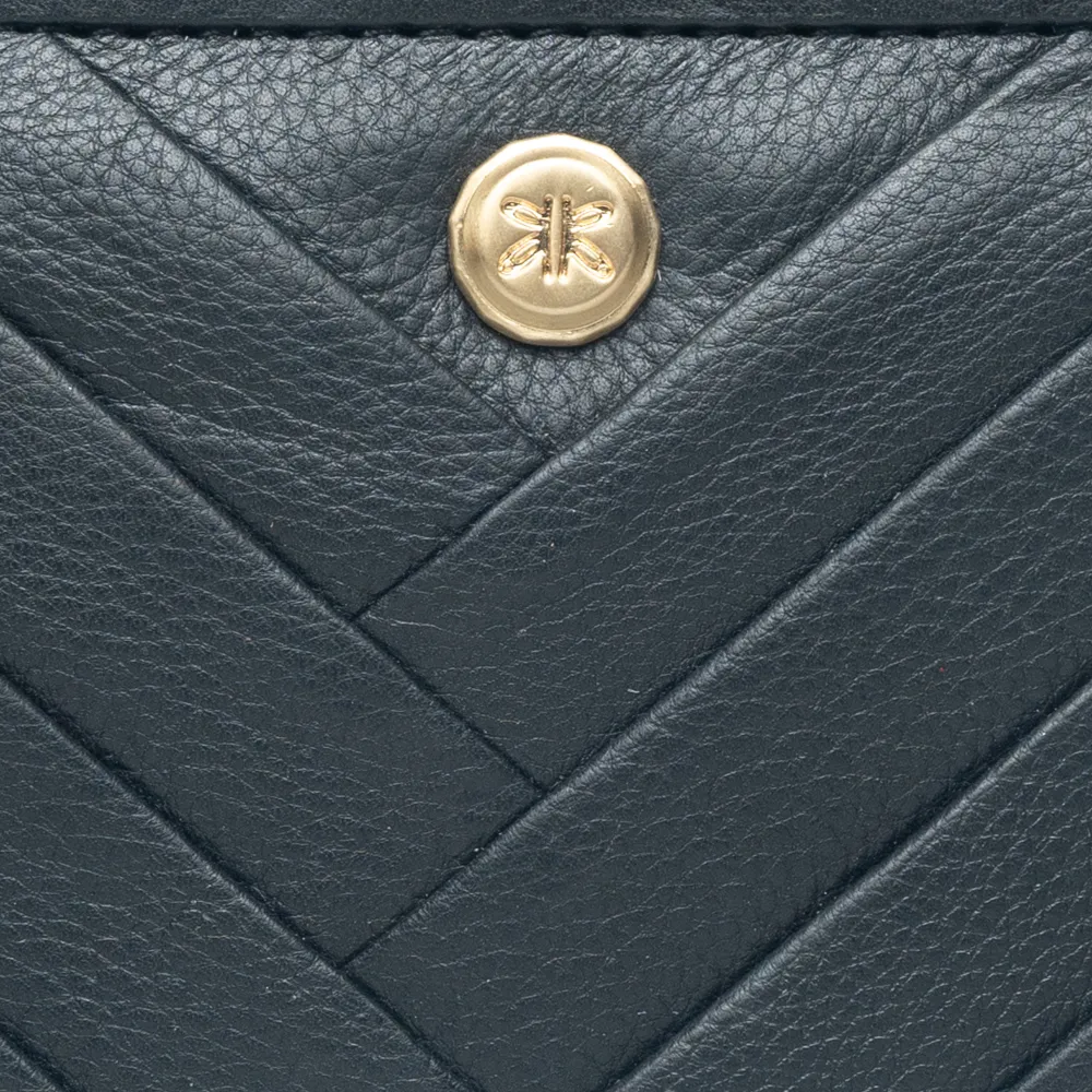 Black Pleated Zip Around Purse - Image 5