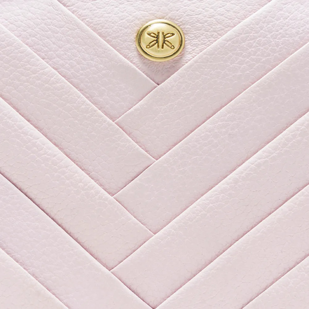 Pink Pleated Zip Around Purse - Image 5