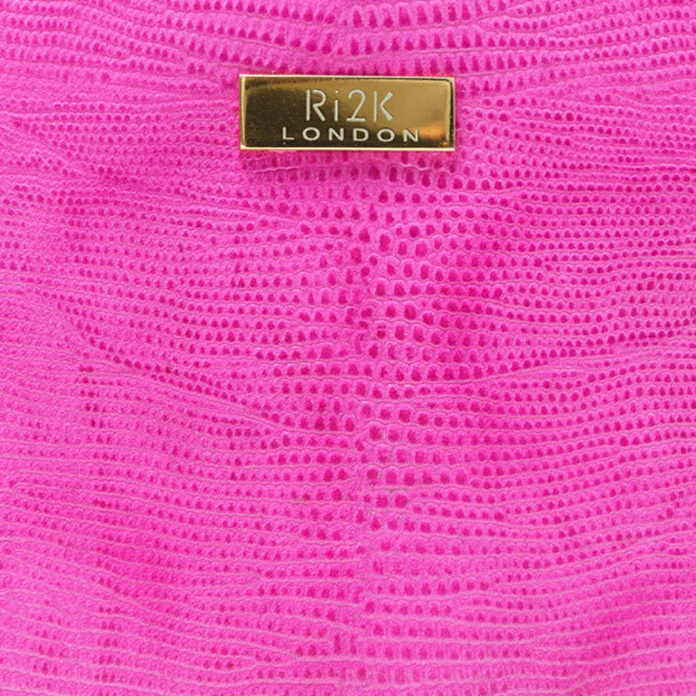 Pink Italian Leather Zip Around Purse - Image 5