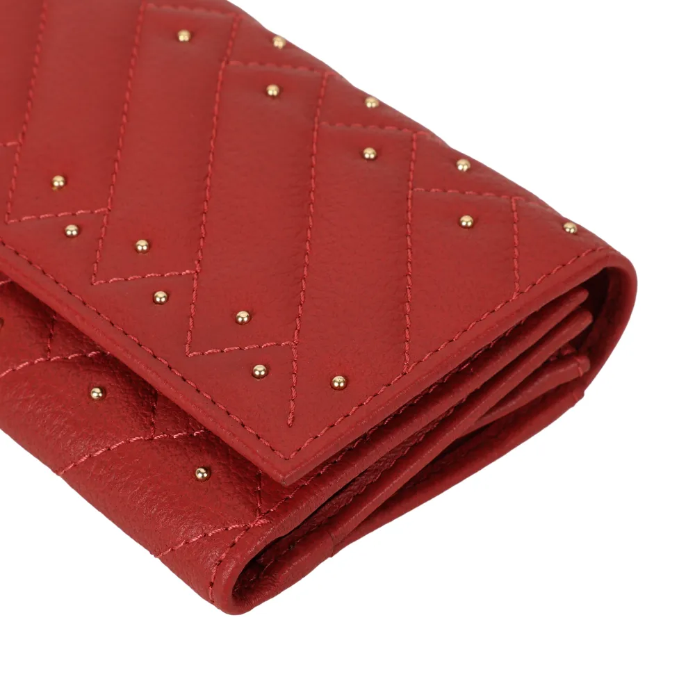 Quilted Red Flap Purse - Image 6