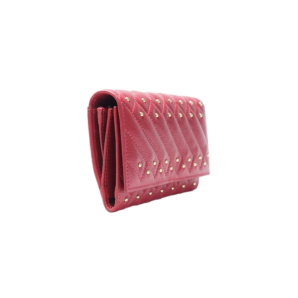 Quilted Red Flap Purse - Image 5