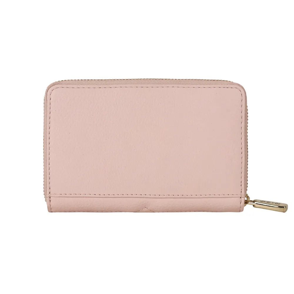 Pink Quilted Medium Zip Around Purse - Image 4