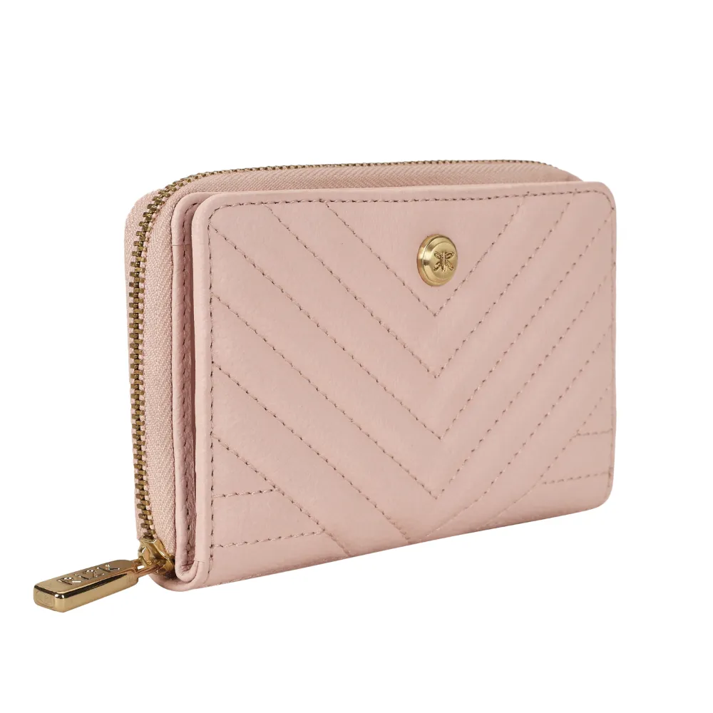 Pink Quilted Medium Zip Around Purse - Image 7
