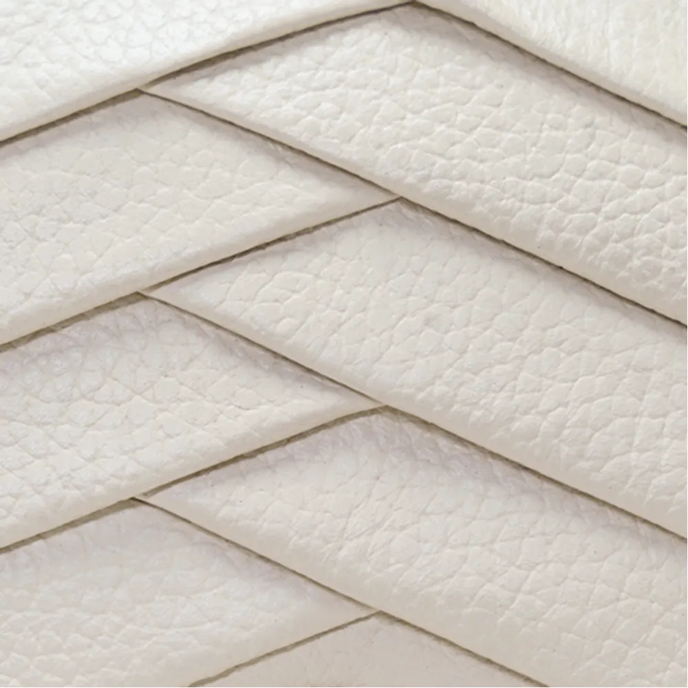 Cream Pleated Leather Bi Fold Purse - Image 5
