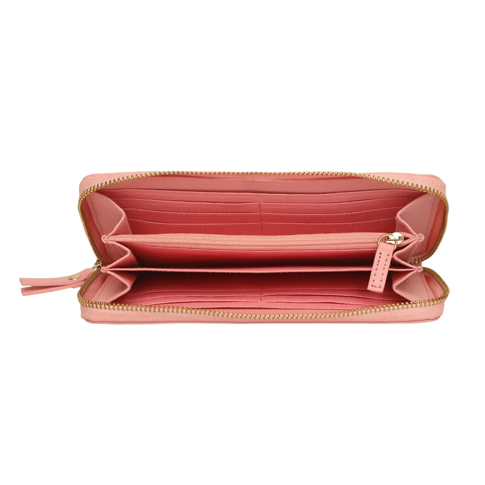 Quilted Light Pink Zip Around Purse - Image 3