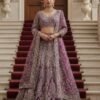 Royal Amethyst Embroidered Bridal Lehenga