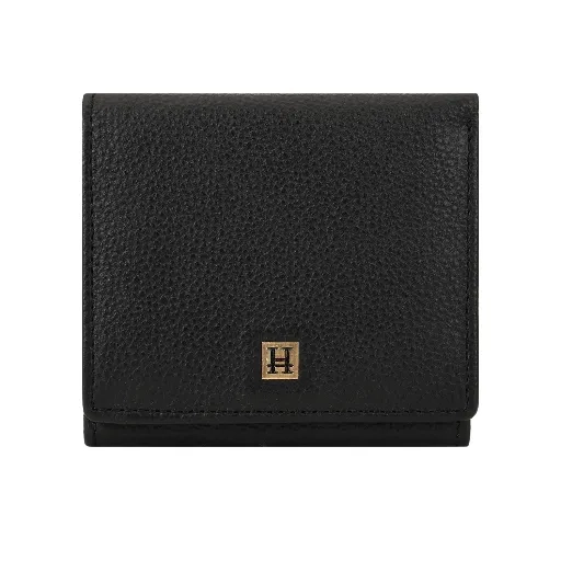 Nagoya Bi Fold Compact Black Purse - Image 2