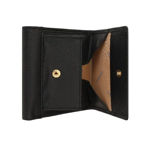 Nagoya Bi Fold Compact Black Purse - Image 4