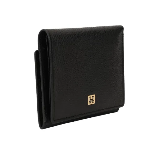 Nagoya Bi Fold Compact Black Purse - Image 6